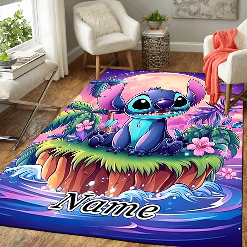 Custom 1Pc Lilo Stitch Fantasy Island Rug Office Carpet Indoor Outdoor Entrance Doormat Nonslip Soft And Comfortable Living Room D916303