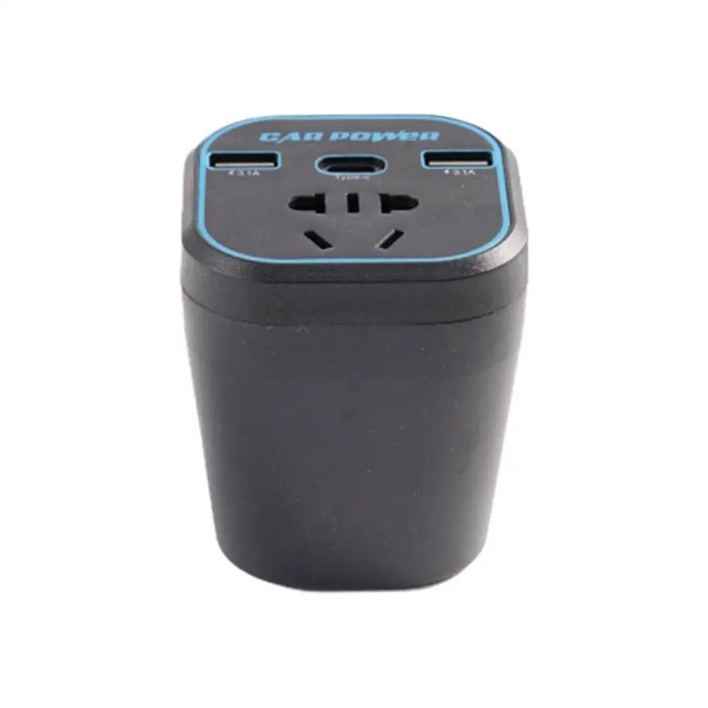 

12v/24v Car Power Inverter 200w Auto 3 Usb Ports Cigarette Lighter Accessories Inversor Lighter Display Cigarette With Qc3. I0i3