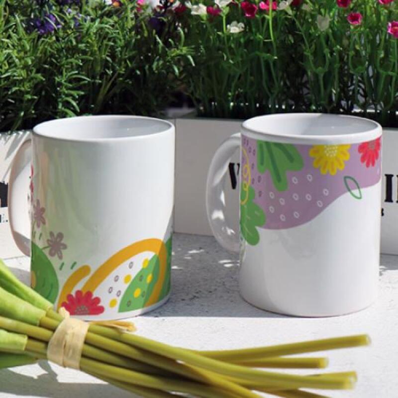 eh208-Design Mug 2p-Hawaiian Flower