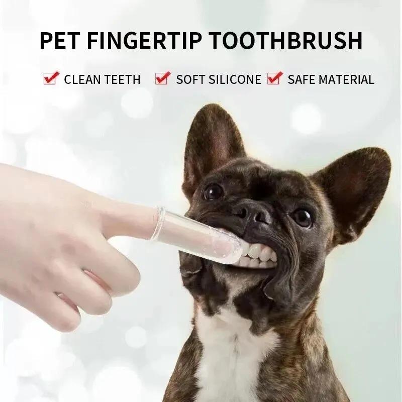 Professional 10 Pc Pet Silicone Finger Toothbrush Oral Cleaning Products for Dogs and Cats Finger Toothbrush