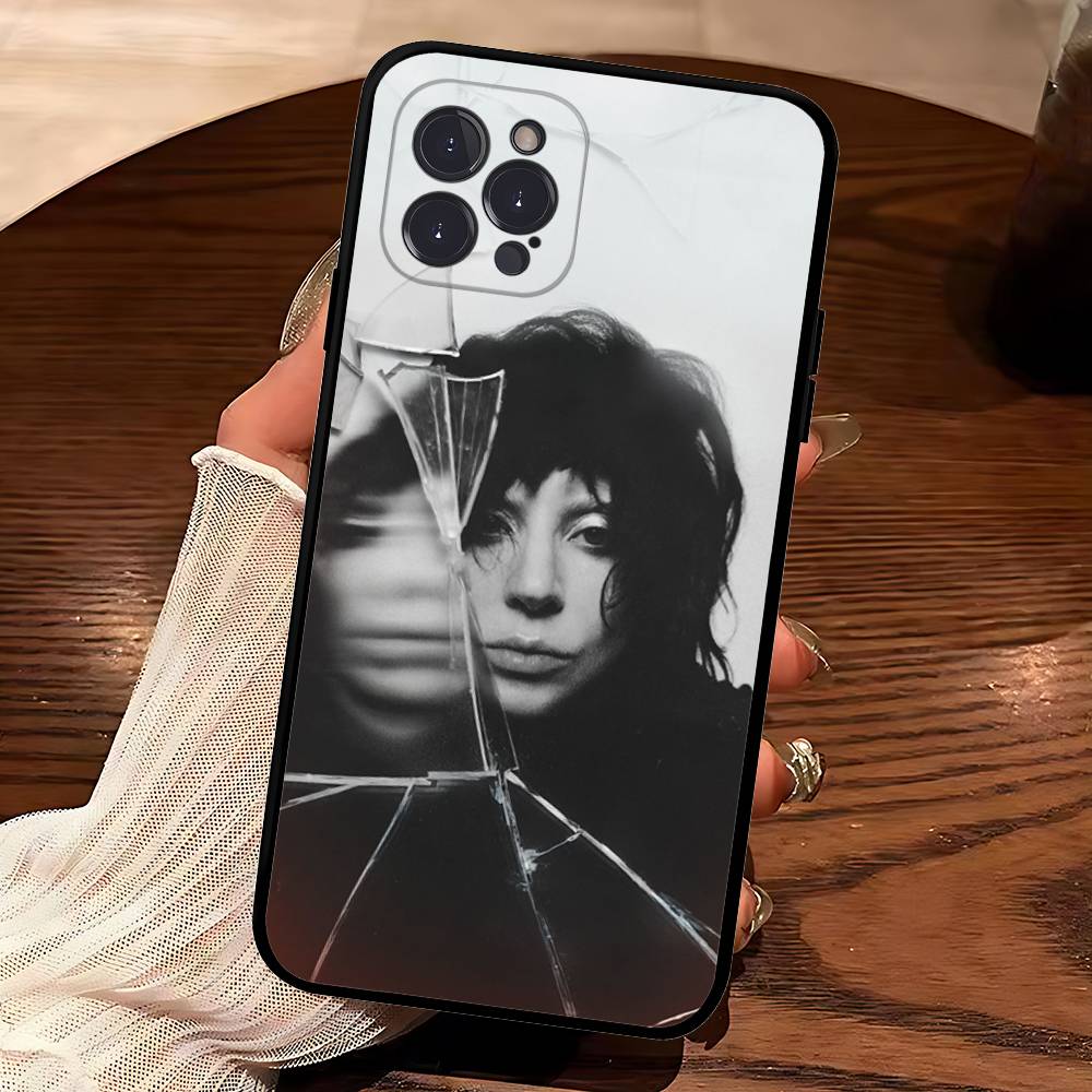Coque de téléphone Singer L-Lady Gaga Pour IPhone 17 16 15 14 13 12 11 Pro Max Plus Mini Silicone Noir