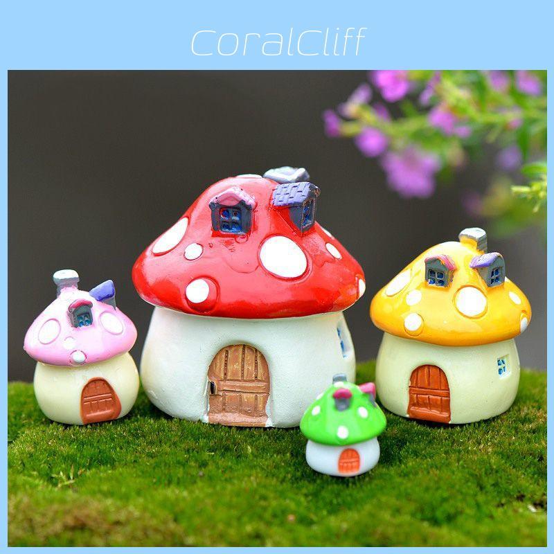 Mushroom Diy Resin House Castle Garden Craft Decor Miniature Micro Landscape Art Garden