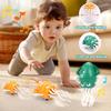 Dancing Squid Kids Electronic Pet Toys Induction Lying Flat Squid with Light&Music Interactive Development Toys Tummy Time Gifts