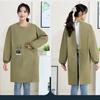 Waterproof Long Sleeve Kitchen Apron - Oil-Proof, Fashionable, Splash-Free Cooking Coveralls for Home & Catering