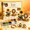 Meaningful Handmade Gift Sets 12 Zodiac Signs DIY Beaded Garden Kit, 3D Astrology Flower Craft Ideas for Birthdays Bead Kit Beginners, Creative & Desk