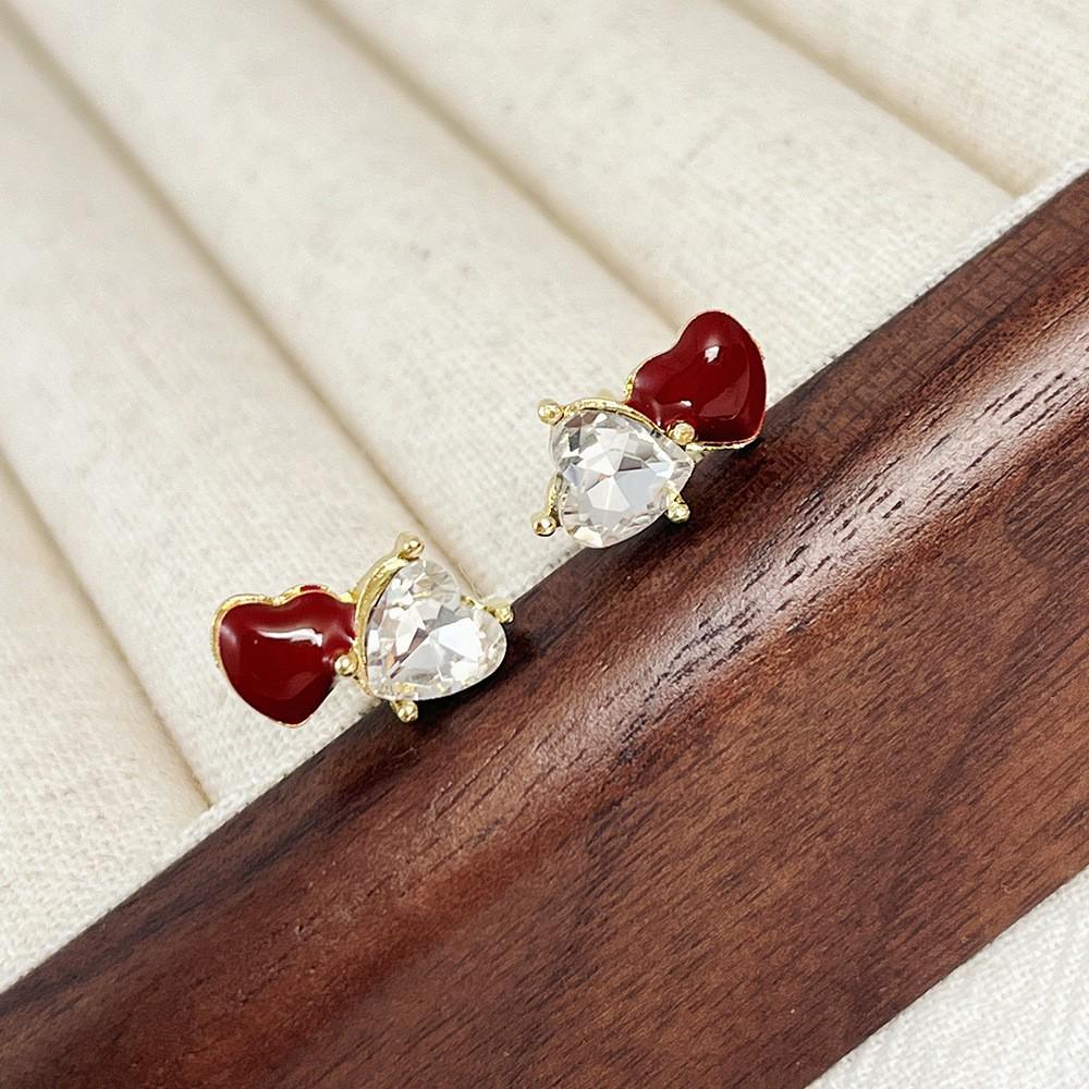 Geometric Green Retro Korean Square Earrings for Women