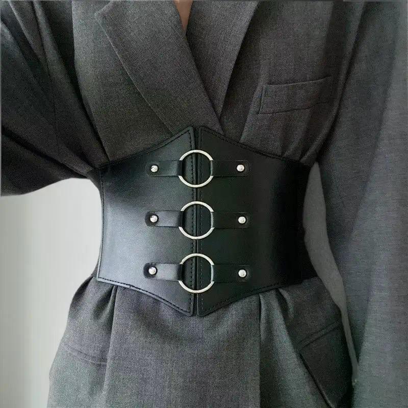 Waist Cinching Abdominal Belt Wide Waistband Adjustable Waist Belt For Women Shirt Skirt Decoration Accessories