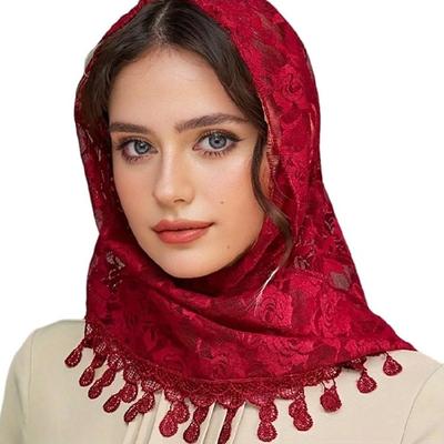 Elegant Mantilla Veils Mass Shawl for Formal Occasion Spanish Lace Headwrap Catholic Chapel Bride Veils for Church Wedding