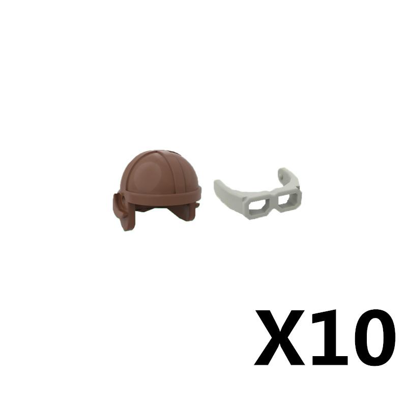 MOC Soldat Medieval Blocuri de Construcții Rege Barba Cască Militară Esarfă Ochelari Curea Pălărie de cowboy Capă de rață Mini Jucării Cadou de cărămidă K042