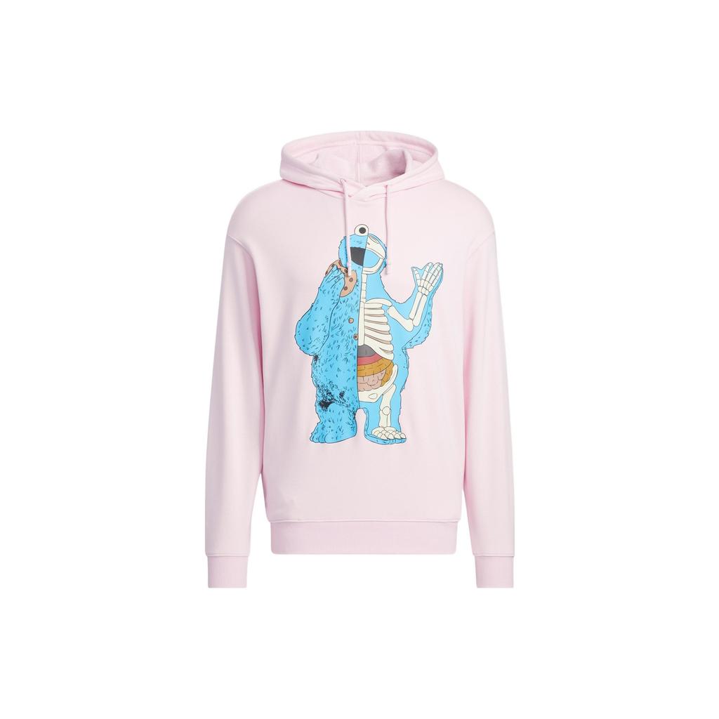 Adidas Neo Mikina s potiskem kreslené Sezamové ulice FW22 Unisex mikina Růžová HM9947