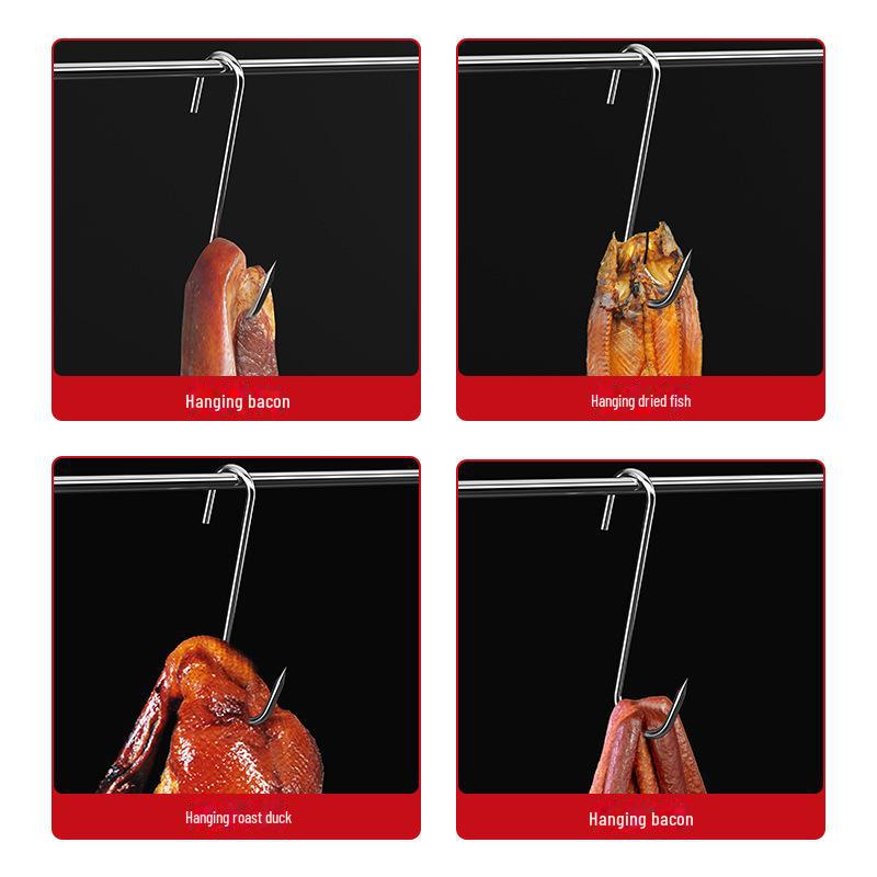 Stainless Steel Multifunctional Meat Hook for Bacon, Fish, Sausage, Roast Duck, Chicken, Goose
