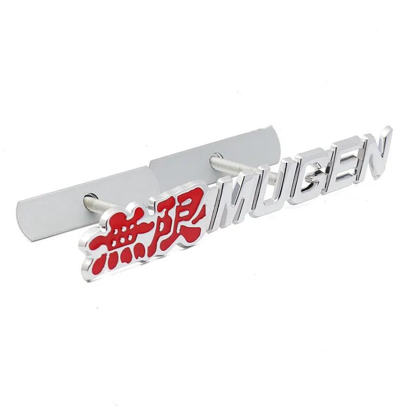1Pc 3D Metal Mugen Logo Front Grill Rear Trunk Car Emblem Badge Sticker Decal For Accord Civic CRV Crosstour HRV City Jazz