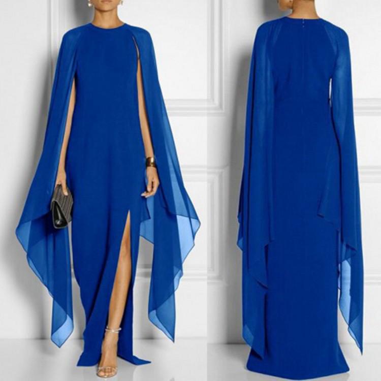 Abito da Donna con Cuciture in Chiffon Abito da Regina Abito da Sera Club Clubwear Abiti con Spalline