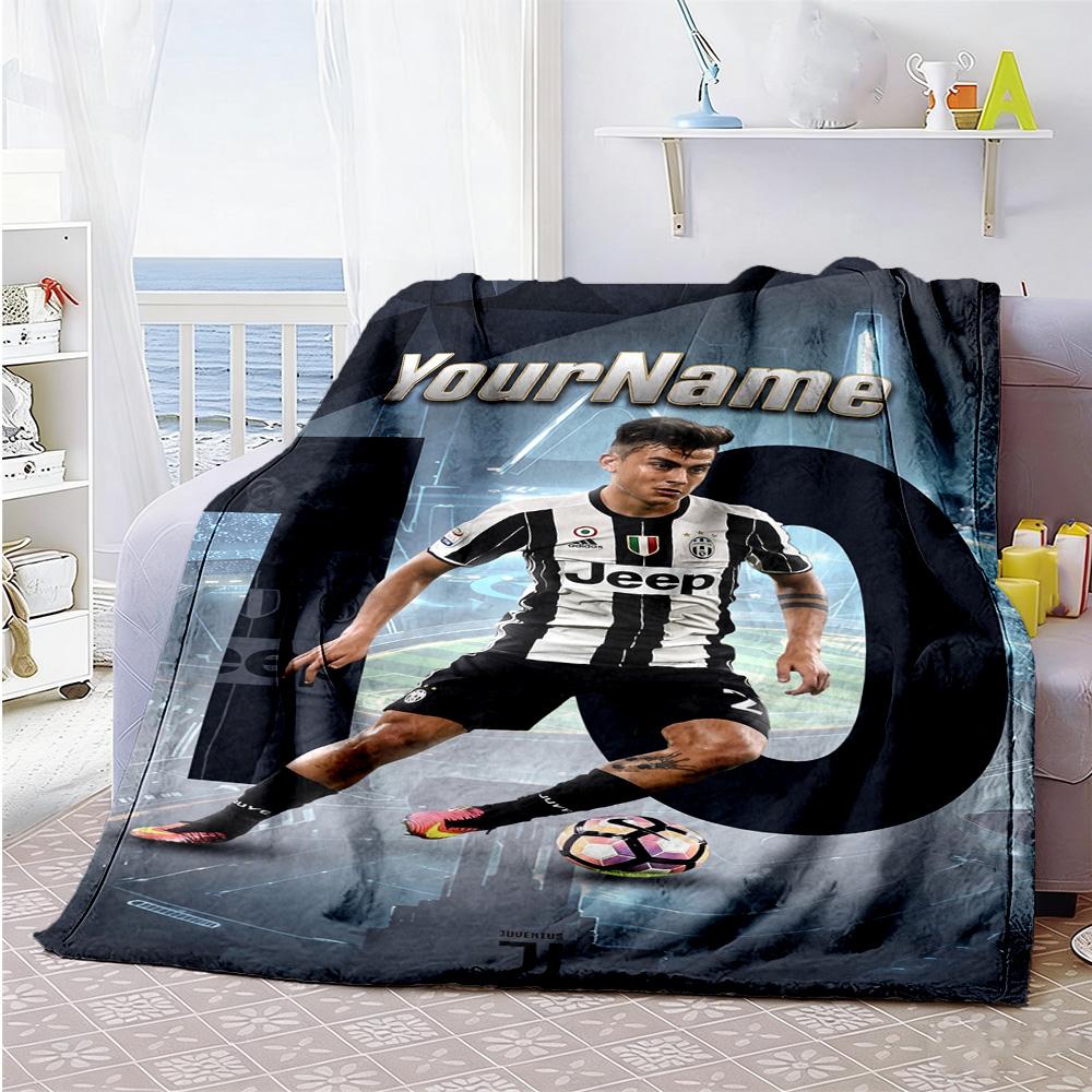 Juventus Personalized Name Blanket Lightweight Customizable Blanket Durable Comfort Perfect for Chair Livingroom Bed Office Four Seasons Universal