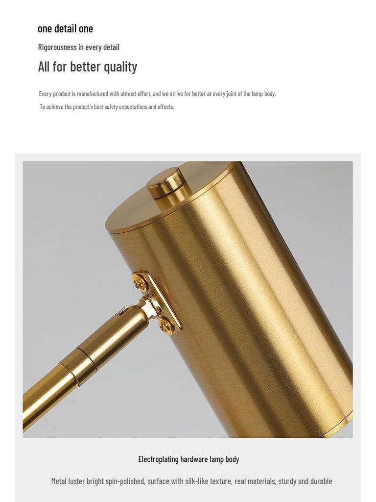 Lampă de perete minimalistă cu braț dublu oscilant și lumină LED reglabilă pentru dormitor sau birou