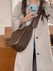 Japanese-Style Large Capacity Soft Leather Croissant Crossbody Bag for Women - High-End Autumn/Winter 2026 Shoulder Tote