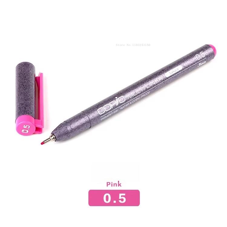 Japanese Colored Hook Line Pen Waterproof Art Supplies Anime Architectural Design Ink Tube Drawing Pen Watercolor Outline Marker