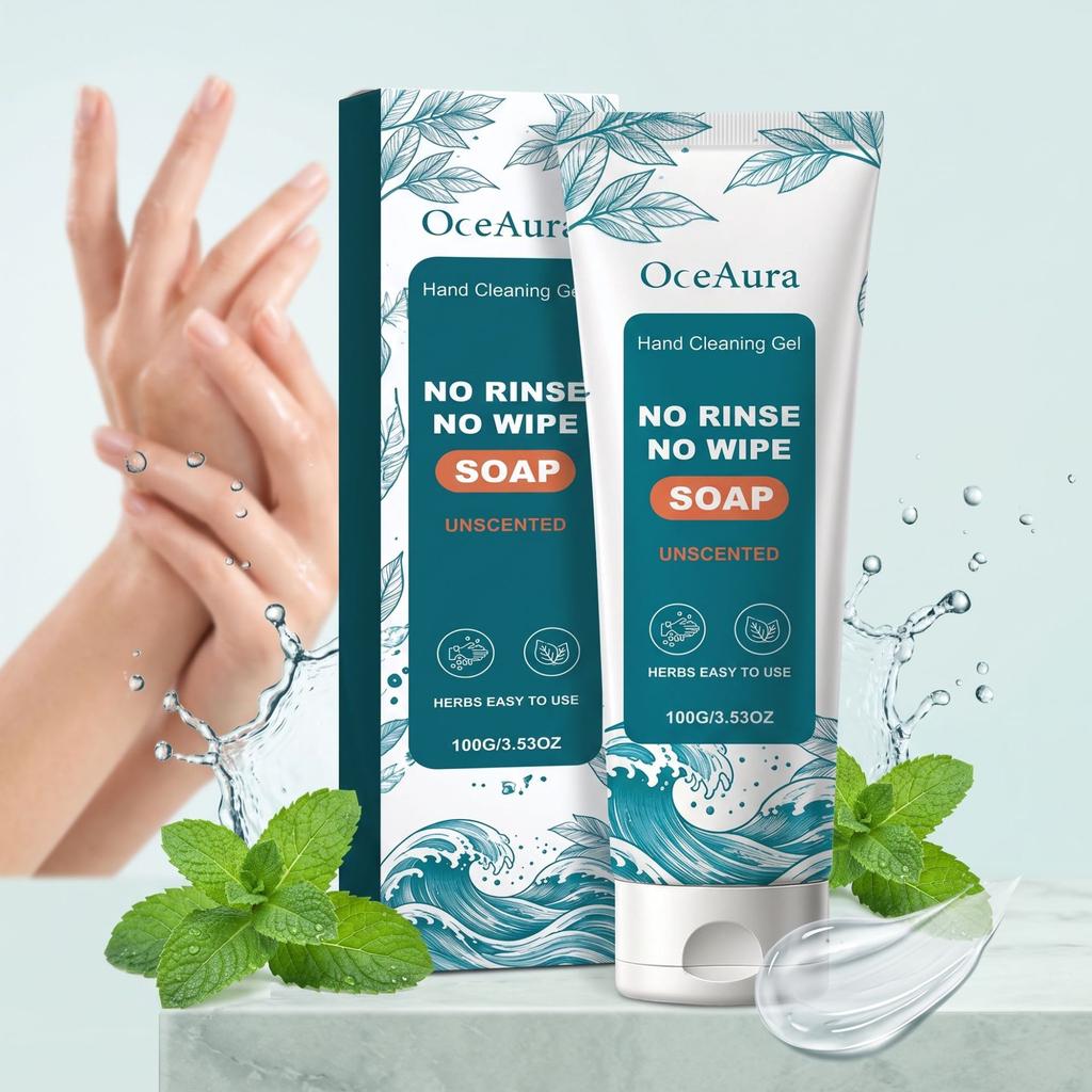 OCEAURA Hand Sanitizer Gel 75% Alcohol Kill 99.9% Germs, Gentle Cleansing & Moisturizing