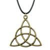 45cm Necklace Leather Chain Big Hexagram Celtic Vintage Jewelry Supplies QN036