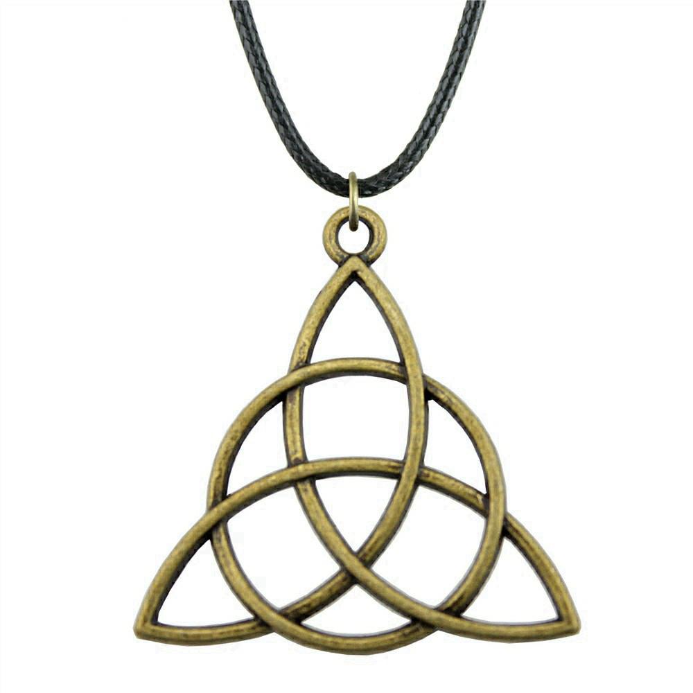 45cm Necklace Leather Chain Big Hexagram Celtic Vintage Jewelry Supplies QN036