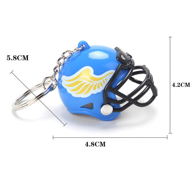 Portachiavi Calcio Il Caldo Giocatore di Rugby Casco Ciondolo Per Borsa Portachiavi Regalo per Fan Portachiavi