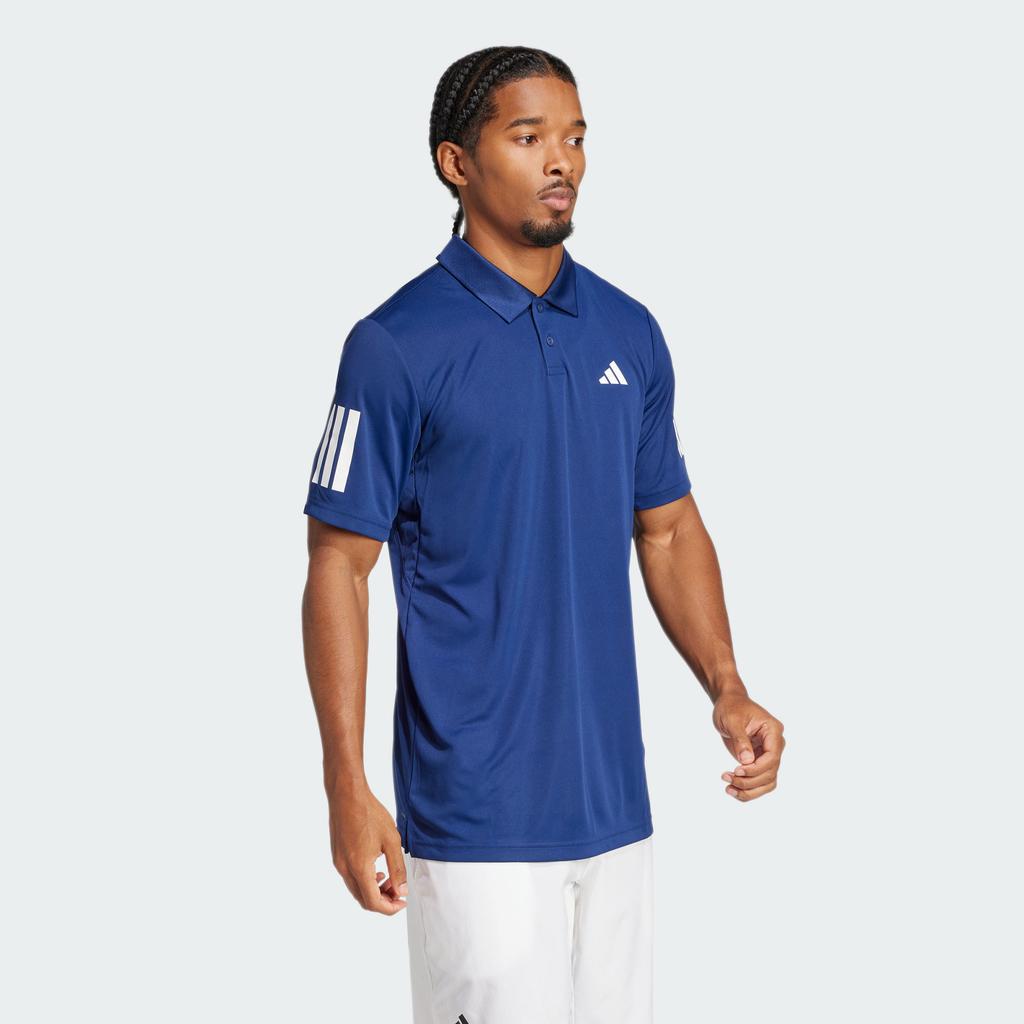 adidas Tennis3 Stripes Polo Shirt Men's Dark Blue