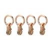 4PCS L Track Double Stud Tie Down Fitting Carbon Steel L Track Fitting with O Ring for Truck Bed