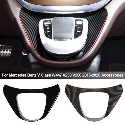 Car Central Control Multimedia Panel Decorative Stickers For Mercedes Benz V Class W447 V250 V260 2015-2020 Interior Accessories