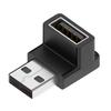 USB 3.0 Samec na Samici Pravoúhlý Prodlužovací Adaptér 90 Stupňový USB Konektor Nahoru Loketní Adaptér 10Gbps Pro Notebook PC Převodník