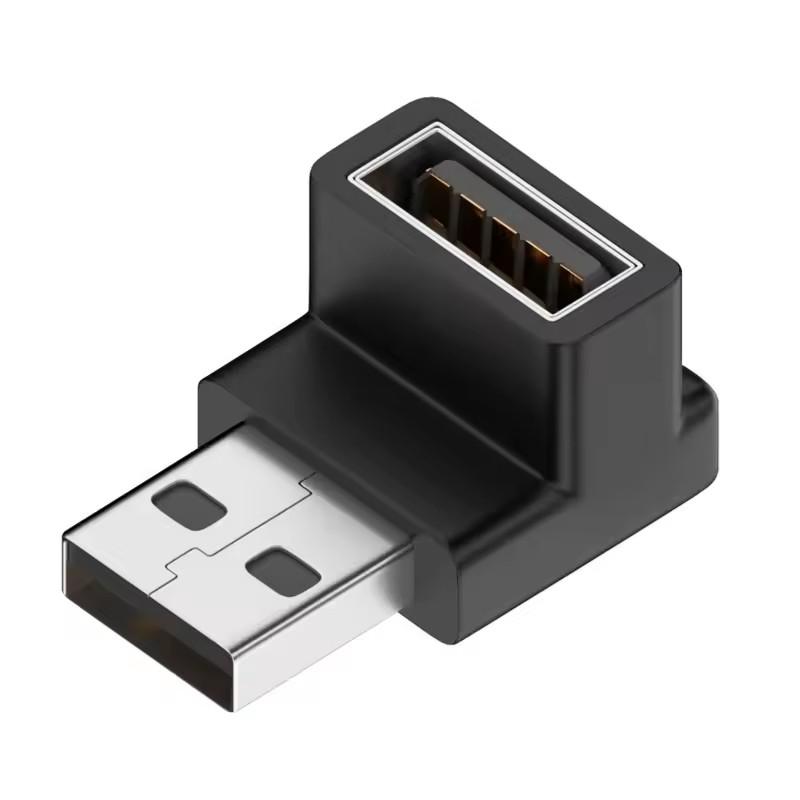 USB 3.0 Samec na Samici Pravoúhlý Prodlužovací Adaptér 90 Stupňový USB Konektor Nahoru Loketní Adaptér 10Gbps Pro Notebook PC Převodník