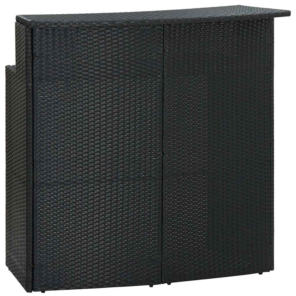 vidaXL 5-tlg. Gartenbar-Set mit Kissen Schwarz