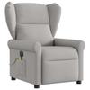 VidaXL Fauteuil de massage inclinable électrique gris nuage tissu 3303373