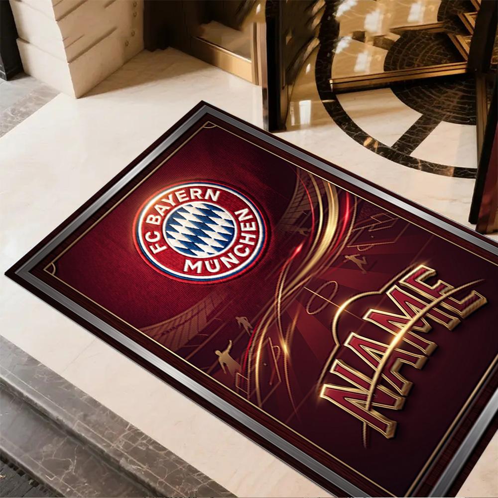 Bayern Munich Fire Art Floor Mat Perfect for Balcony Study room Kitchen Hallway Antislip Carpet Decorate Offices Spiritual Gift