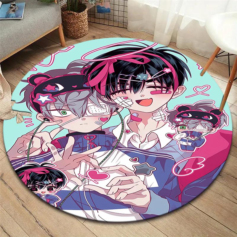 Alien Stage Round Area Rug,Carpet Rug for Living Room Bedroom Sofa Playroom Decor,Non-slip Floor Mat