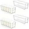 4 Pcs Breastfeeding Storage Container Clear Freezer Organizer Bins | Plastic Fridge Storage Container Breastfeeding Supplies For