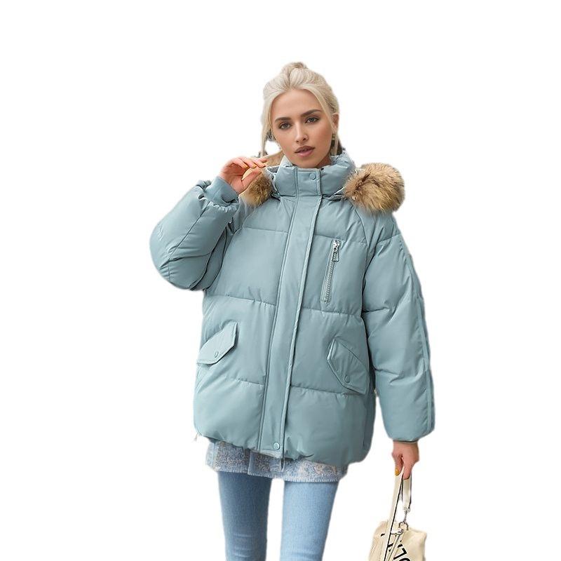 New winter -padded clothes women's short large-size cotton-padded clothes loose casual thickened warm jacket