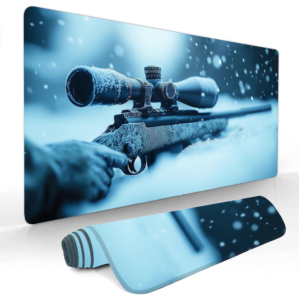 Snow tactical sniper large gaming Mouse Pad NonSlip Durable Desk Mat with Stitched Edge pc accessories Gaming mats Extended pad