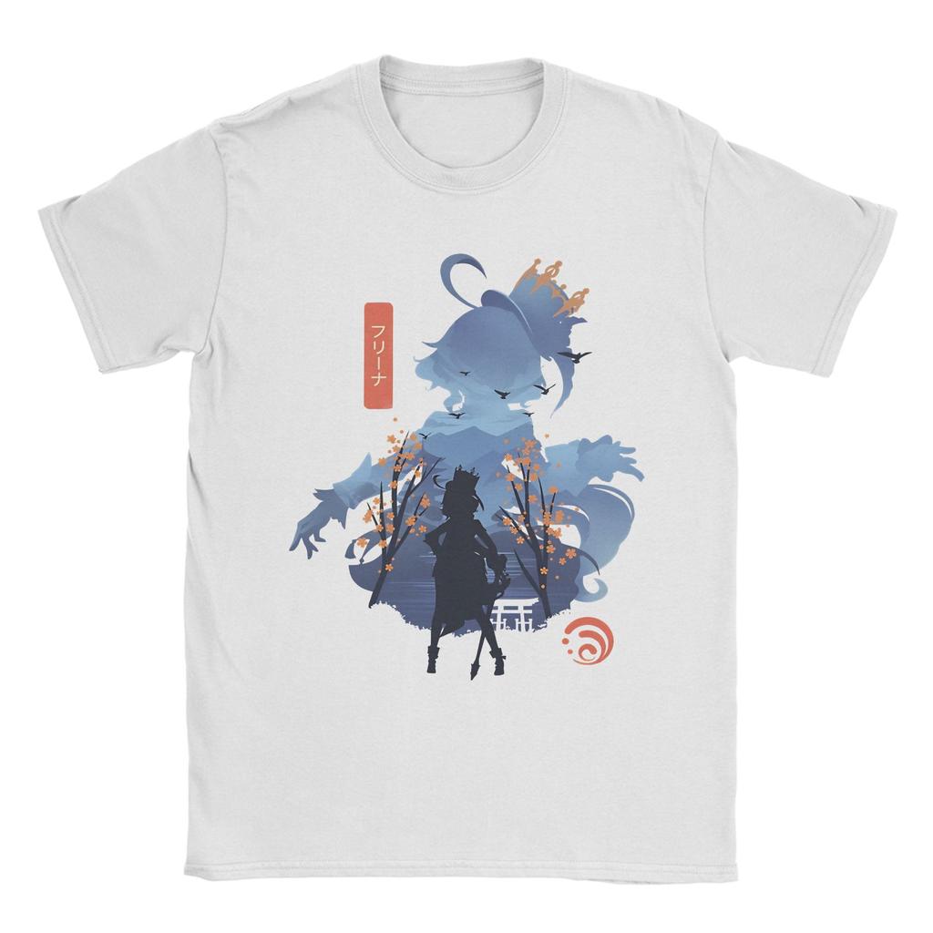 Leisure Furina Tshirts For Unisex Unisex Round Neck 100 Cotton T Shirts Genshin Impact Game Tee Shirt Plus Size Clothing