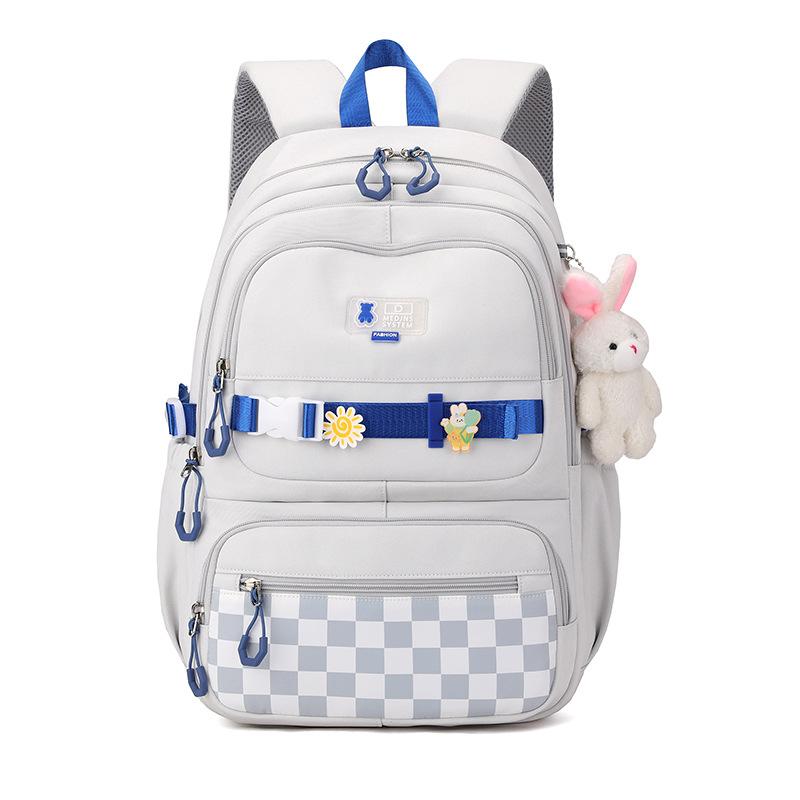 Middle School Student Bookbag Primary Secondary School Reduced Burden Spine Protect Backpack Simple Large Capacity Backpack Leisure Travel Campus Bag