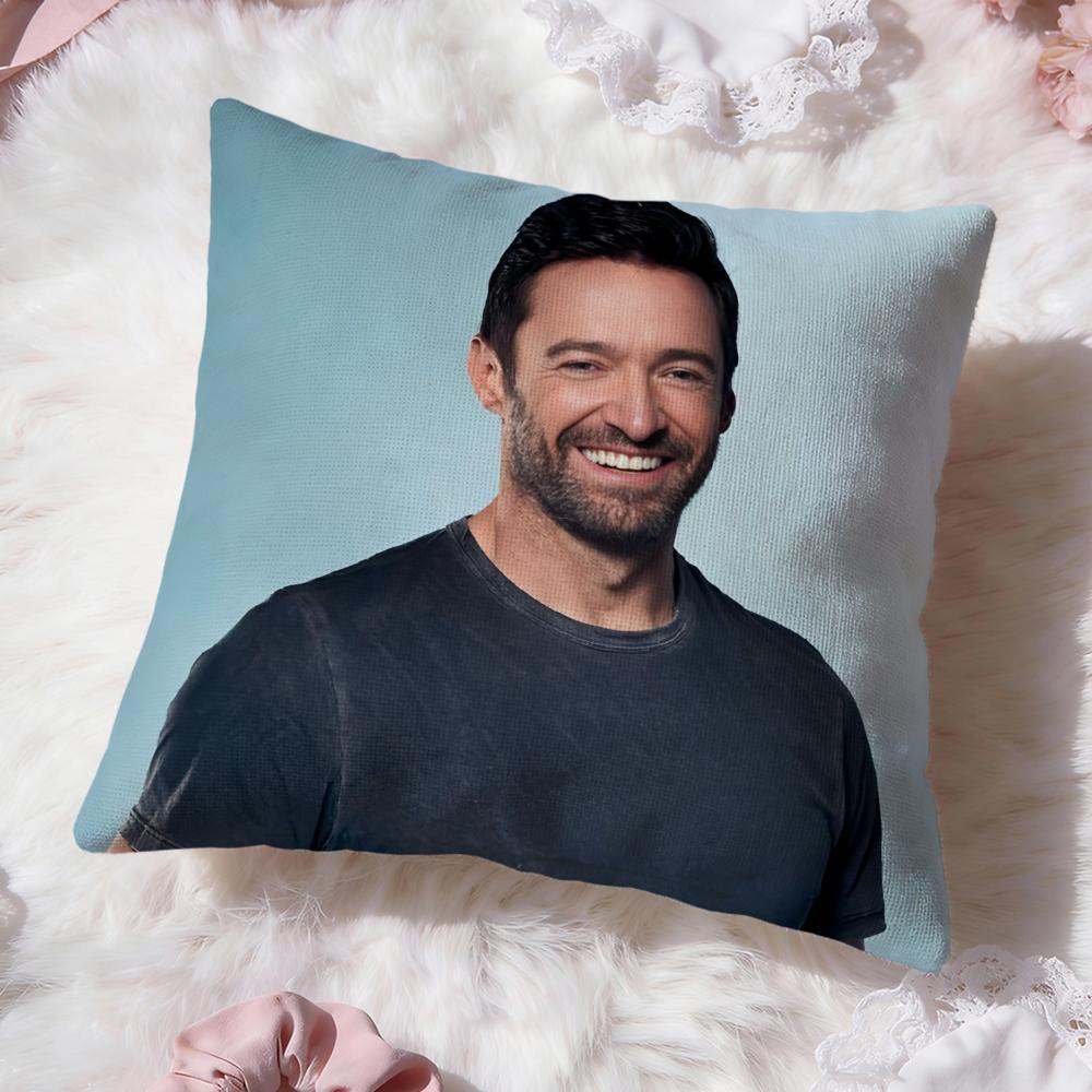 Vlastní povlak na polštář H-Hugh Jackman Prémiový komfort Oboustranný povlak na polštář - Design dva v jednom pro jakoukoli místnost a interiér auta