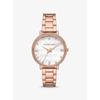 Pyper Pavé Rose Gold-Tone Logo Watch MK4594