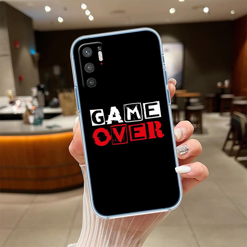 RE32 Game Over Transparent Phone Case for LG K22 K30 K40 K40S K41 K42 K50 K50S K51 K51S K52 K61 K62 K71 K92 Q60 Q61 V40 V50 V60
