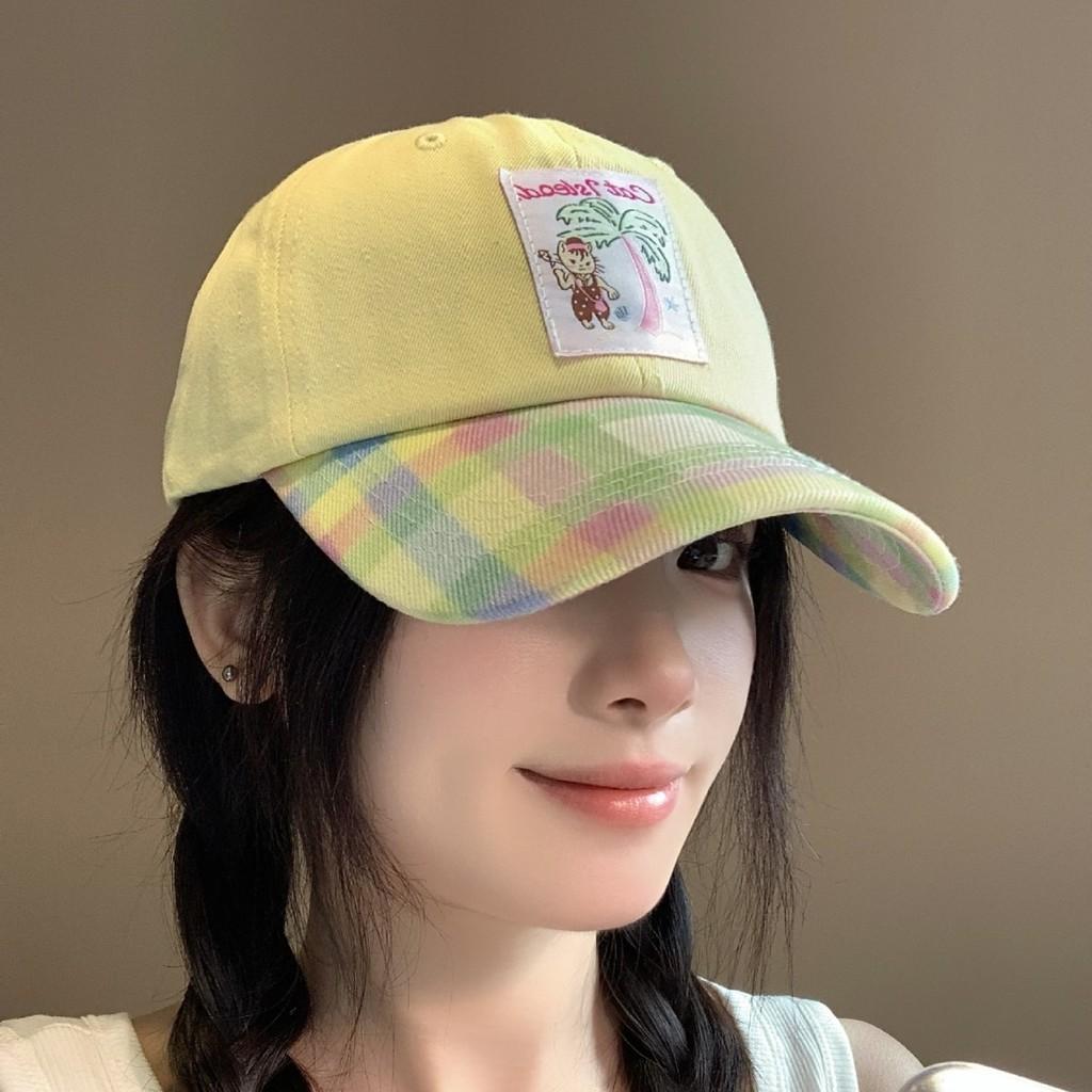 Cute Embroidered Pink Baseball Cap With Breathable Cotton For Spring Summer Casual Wear