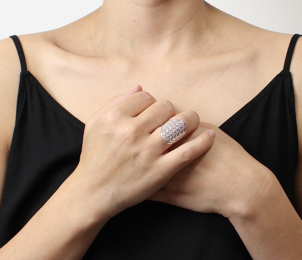 [World Accessories Carmelo] Flower of Life, Divine Geometry, Flower of Life, Sterling Silver 925 Ring (11)