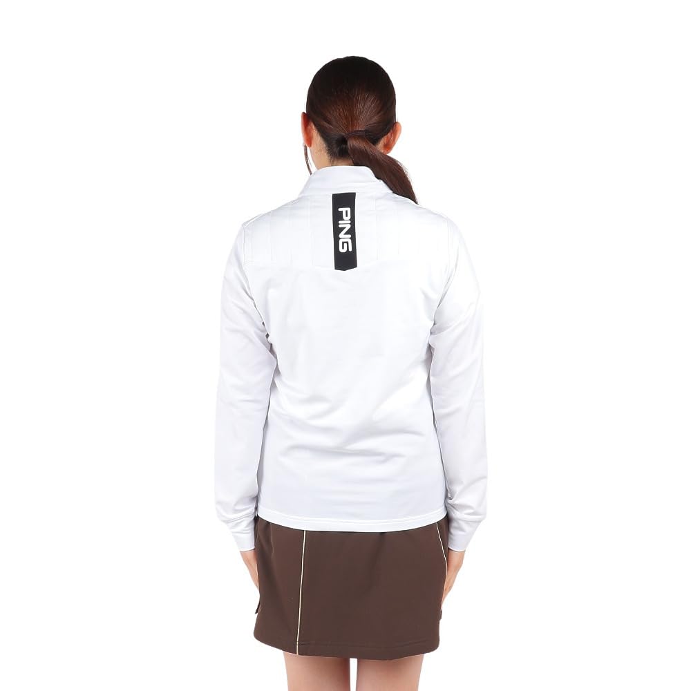 Ping Apparel Women's Long Sleeve High Neck Shirt (Stretch and Warm) / Golf Undershirt / 622-3269002 030_White LL