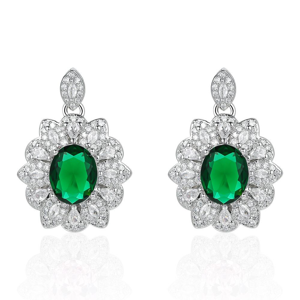 Hot mining explosion full of diamonds, colorful treasures, large flower necklaces, rings, European and American studs.