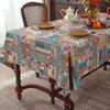 Polyester Cotton Color Woven Jacquard Bohemian Flower Geometric Tablecloth Rectangular Coffee Table Tablecloth Dining Table Cloth