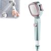 4-mode Handheld Pressurized Shower Head with Pause Switch, Built-in Power Wash