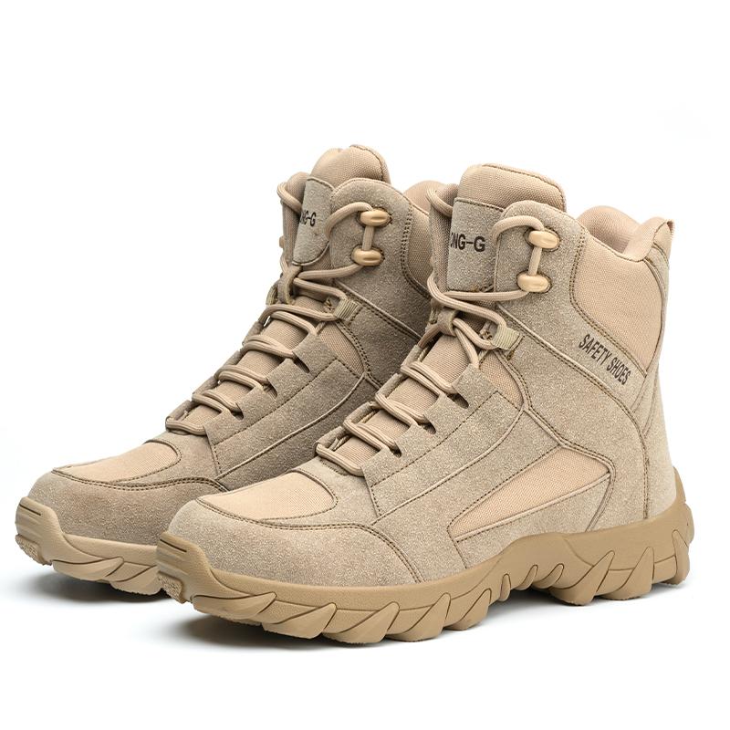 

Safety Shoes Men Anti-smash Anti-puncture Work Shoes Fashion Men Sport Shoes Wear-resisting Indestructible Shoes for Manufacture 40 хаки