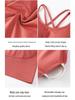 Plus Size Ribbed Strappy Sports Bra - Shockproof, Comfortable & Thin for Women’s Fitness